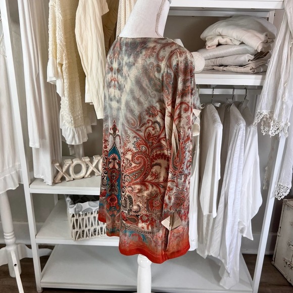 Live & Let Live sz. medium screen printed top granola girl, indian, casual #0517 - Picture 5 of 9